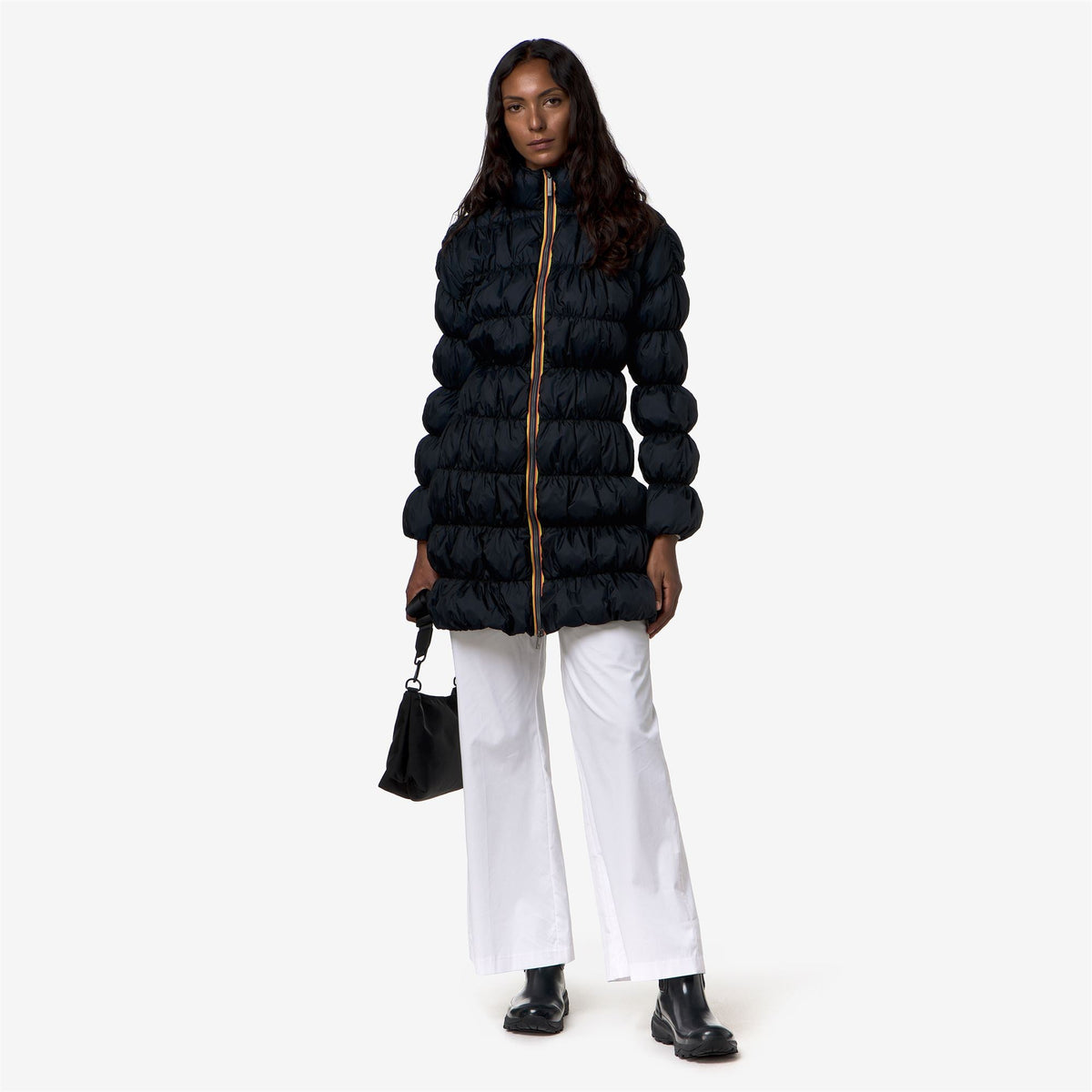 JIN MAXI RUFFLES - Vestes - Long - Femme - Blue Depth