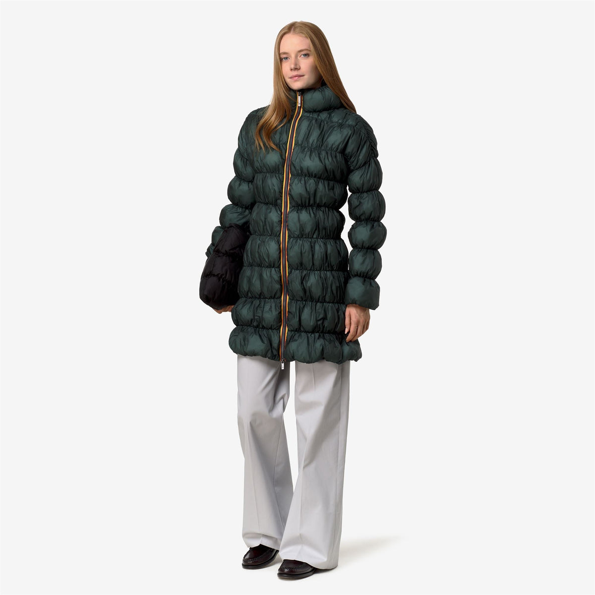JIN MAXI RUFFLES - Vestes - Long - Femme - Green Balsam