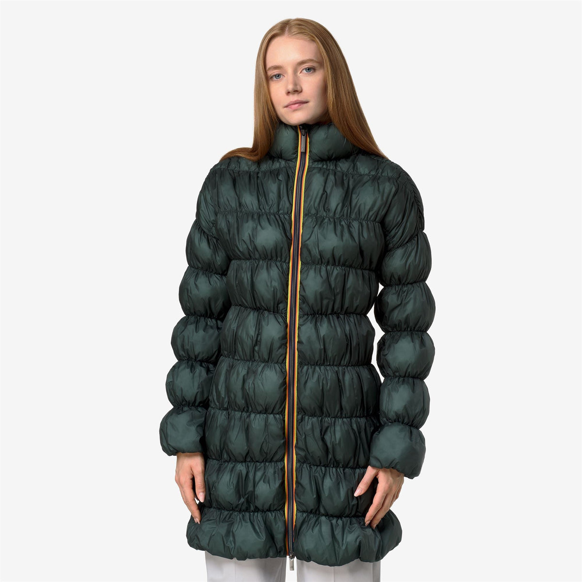 JIN MAXI RUFFLES - Vestes - Long - Femme - Green Balsam