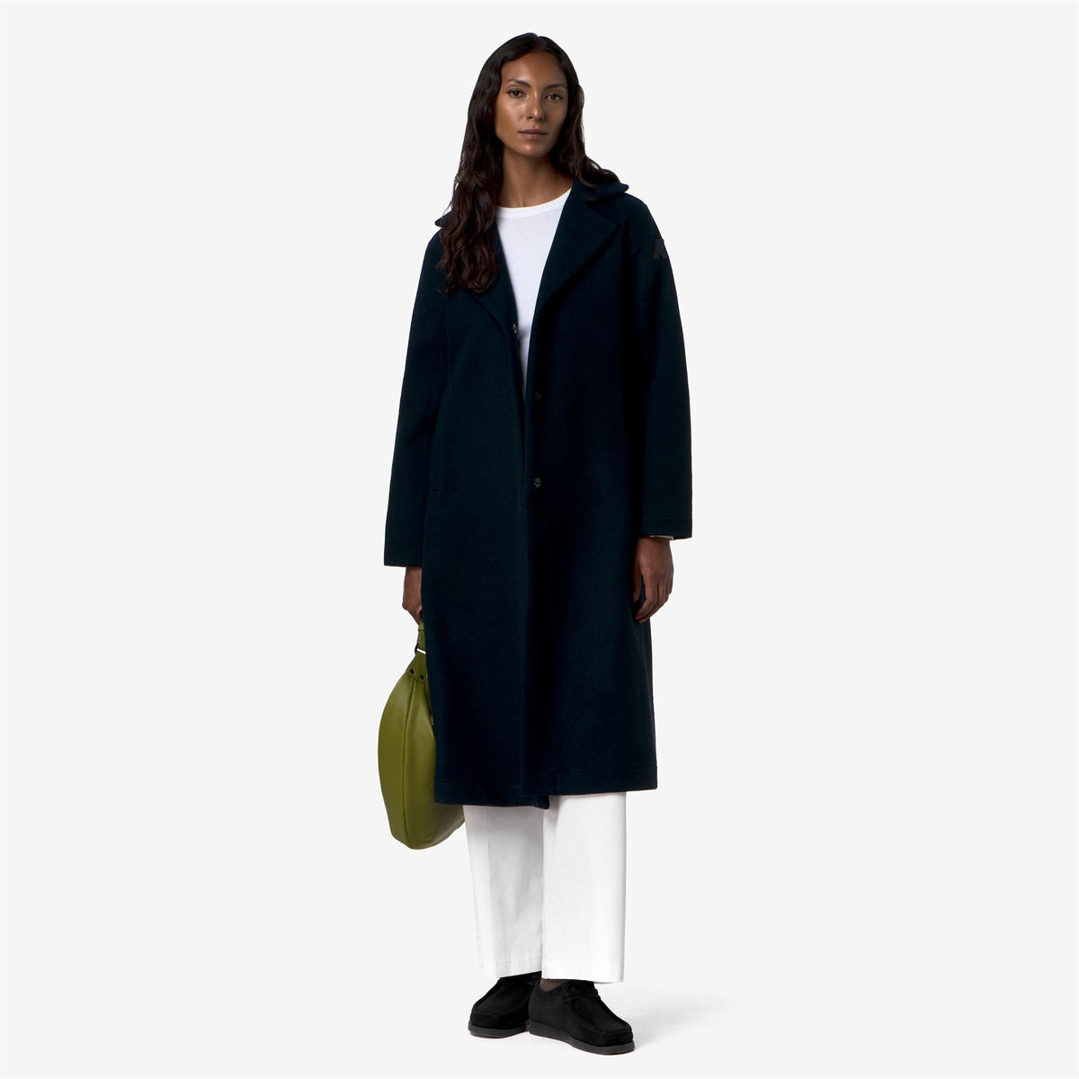 LANA WOOL NYLON - Vestes - Long - Femme - Blue Depth-Green Gold