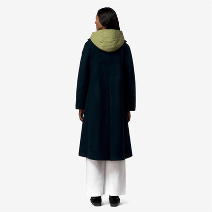 LANA WOOL NYLON - Vestes - Long - Femme - Blue Depth-Green Gold