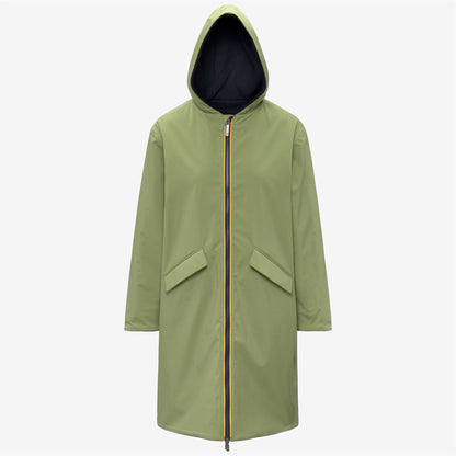 SHALA WOOL BONDED DOUBLE - Vestes - Longueur 3/4 - Femme - Blue Depth-Green Gold