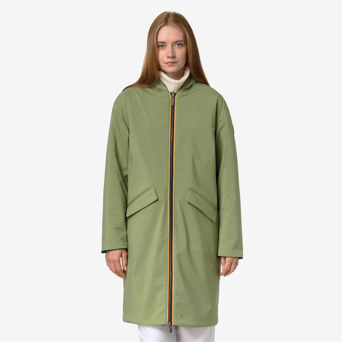 SHALA WOOL BONDED DOUBLE - Vestes - Longueur 3/4 - Femme - Blue Depth-Green Gold