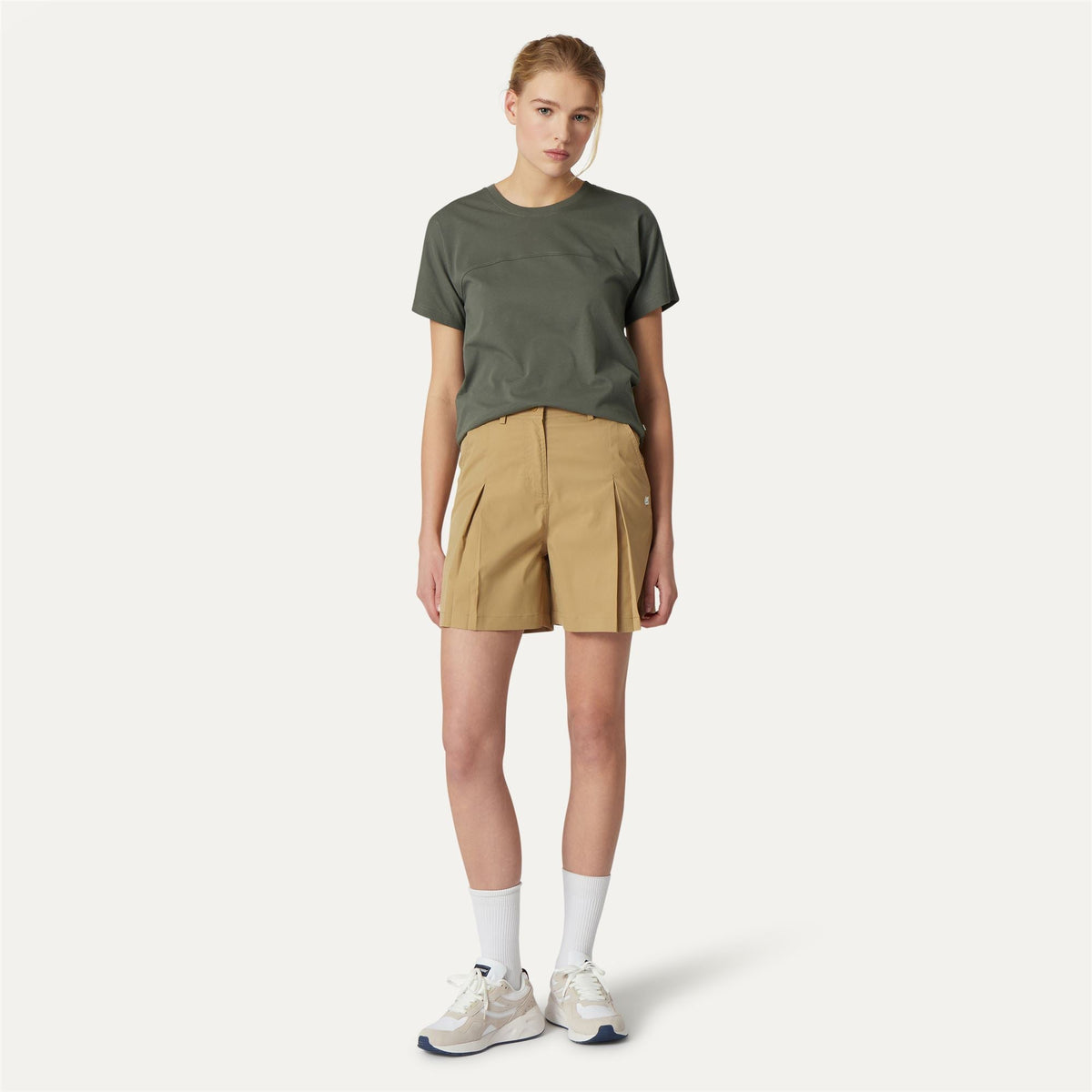 NOISE TWILL - Shorts - Chino - Femme - Beige Khaki