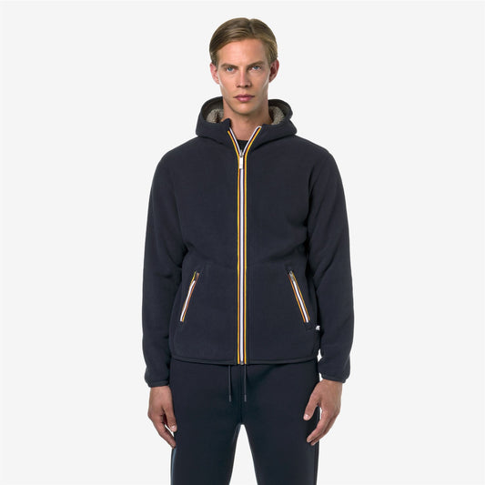 JACK SHERPA POLAR DOUBLE - Polaire - Veste - Homme - Blue Depth-Beige Taupe