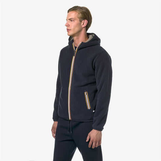 JACK SHERPA POLAR DOUBLE - Polaire - Veste - Homme - Blue Depth-Beige Taupe