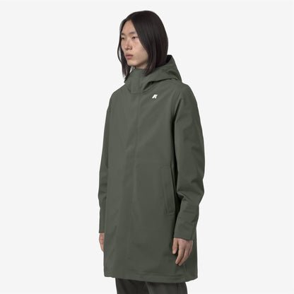 THOMAS BONDED - Vestes - Long - Homme - GREEN BLACKISH -Blue Depth