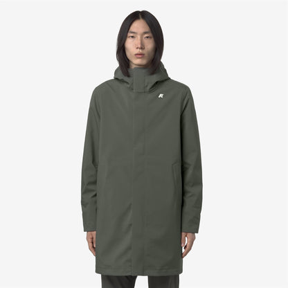 THOMAS BONDED - Vestes - Long - Homme - GREEN BLACKISH -Blue Depth