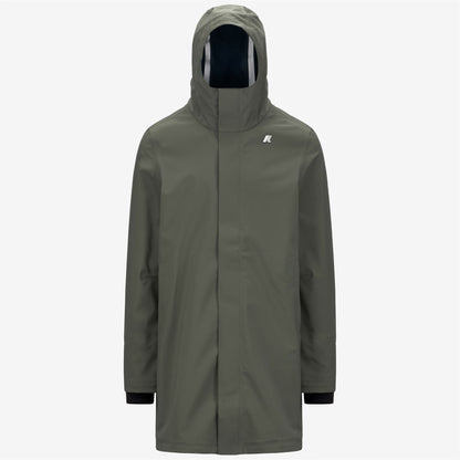 THOMAS BONDED - Vestes - Long - Homme - GREEN BLACKISH -Blue Depth
