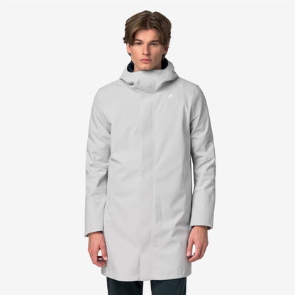 THOMAS BONDED - Vestes - Long - Homme - Grey Ash-Blue Depth