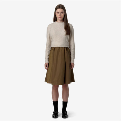 GAELA SATIN - Jupes - Longuette - Femme - Brown Corda