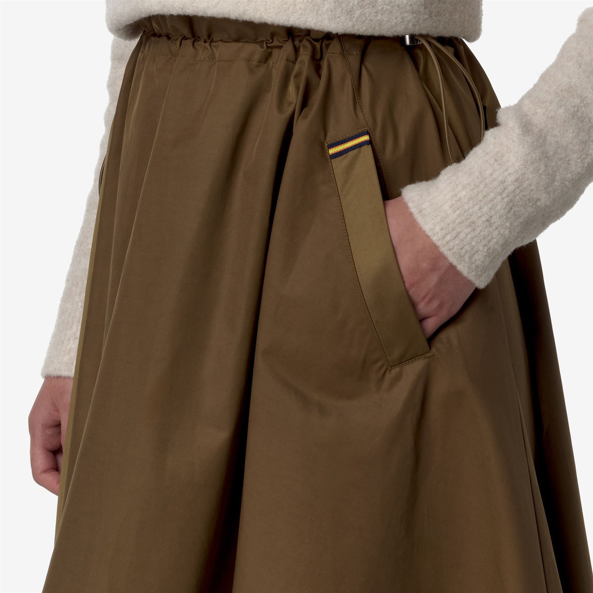 GAELA SATIN - Jupes - Longuette - Femme - Brown Corda
