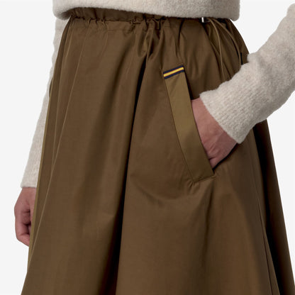 GAELA SATIN - Jupes - Longuette - Femme - Brown Corda