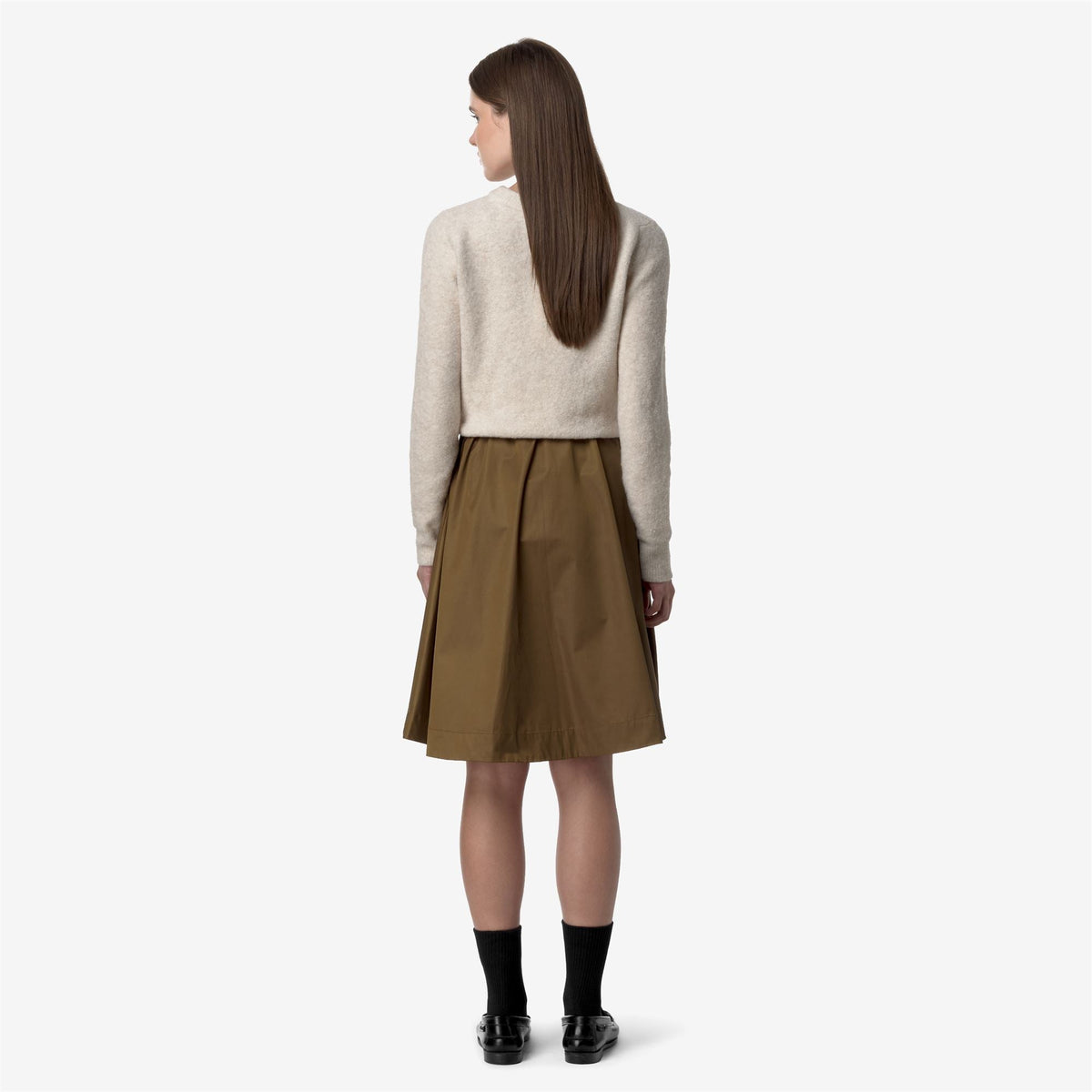 GAELA SATIN - Jupes - Longuette - Femme - Brown Corda