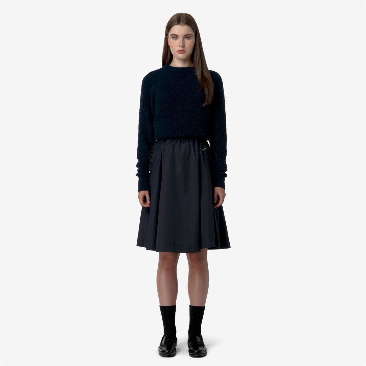 GAELA SATIN - Jupes - Longuette - Femme - Blue Depth