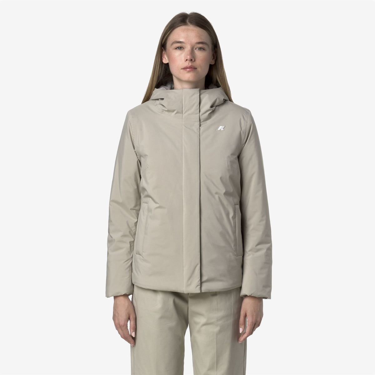 LIL SOFT TOUCH MARMOTTA - Vestes - Court - Femme - Beige Cashmere-Grey Goat