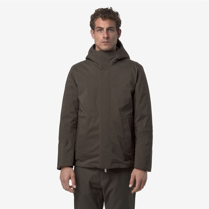 JACKEN BONDED PADDED - Vestes - Court - Homme - Black Olive Combo-Black Olive