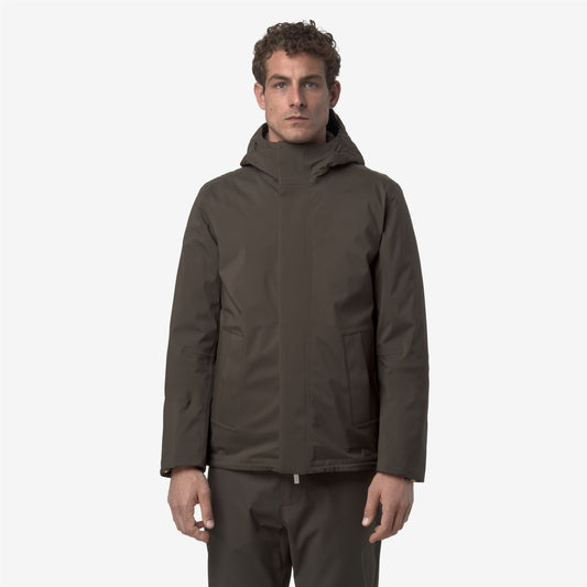 JACKEN BONDED PADDED - Vestes - Court - Homme - Black Olive Combo-Black Olive