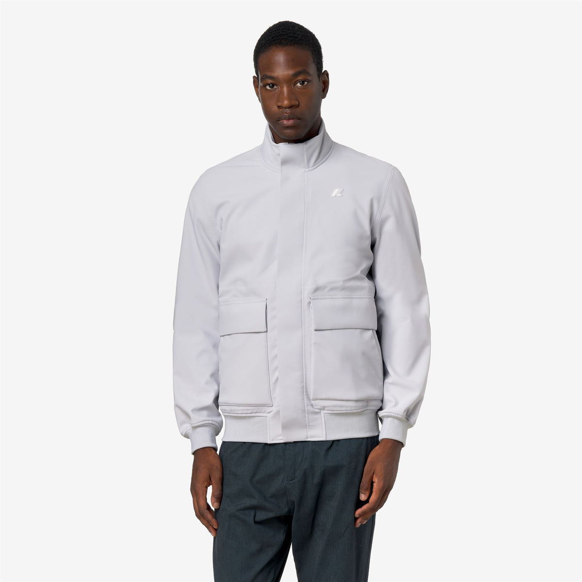HERVE BONDED - Vestes - Court - Homme - Grey Ash-Blue Depth