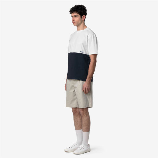 SOLO JERSEY COLORBLOCK - T-shirts et hauts - T-shirt - Homme - Blue Depth-White
