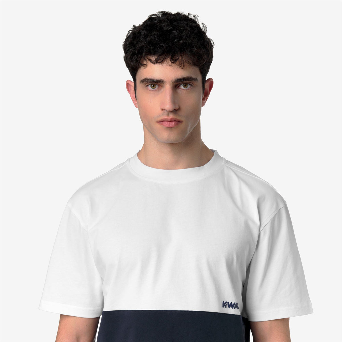 SOLO JERSEY COLORBLOCK - T-shirts et hauts - T-shirt - Homme - Blue Depth-White