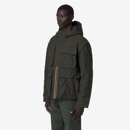 GUILLERMO COTTON FEEL - Vestes - Court - Homme - Green Blackish Combo-GREEN BLACKISH