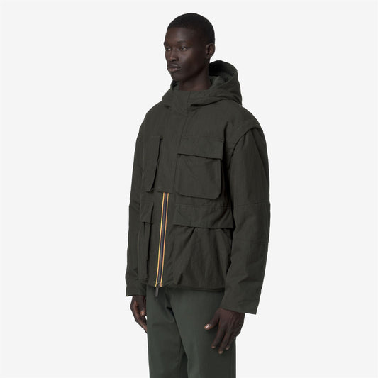GUILLERMO COTTON FEEL - Vestes - Court - Homme - Green Blackish Combo-GREEN BLACKISH