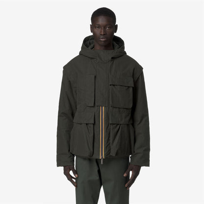GUILLERMO COTTON FEEL - Vestes - Court - Homme - Green Blackish Combo-GREEN BLACKISH