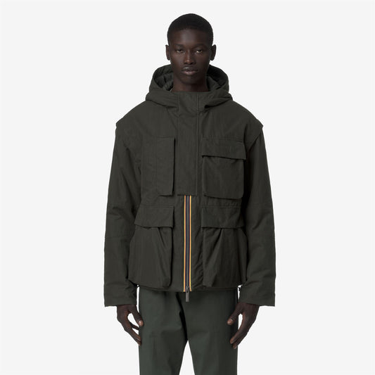 GUILLERMO COTTON FEEL - Vestes - Court - Homme - Green Blackish Combo-GREEN BLACKISH