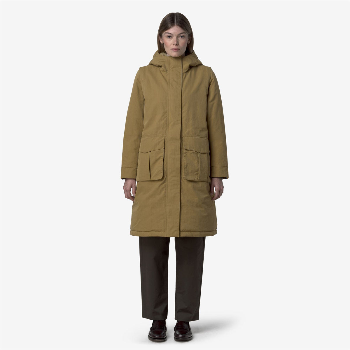 BRUNIL COTTON FEEL - Vestes - Long - Femme - Beige Seed-Beige FUR