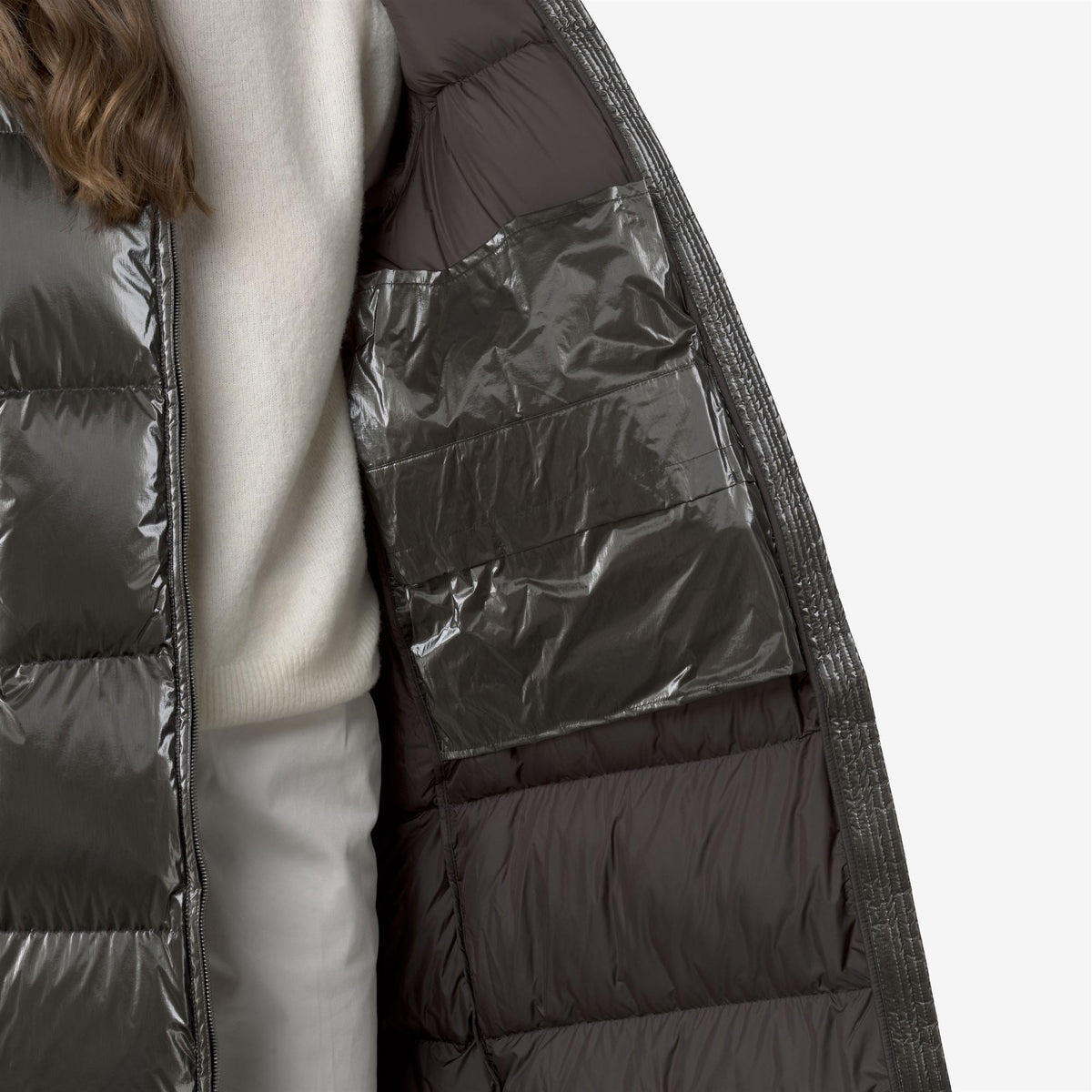 RUENNE THERMO PEARLY - Vestes - Long - Femme - Black Olive Combo-Black Olive