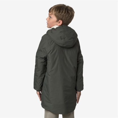 P. LE VRAI 4.0 EIFFEL ORSETTO - Vestes - Longueur 3/4 - Enfant unisexe - GREEN BLACKISH