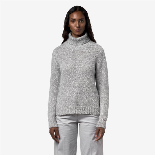CORINE COCCOLA YARN - Maille - Pull-over - Femme - GREY-WHITE