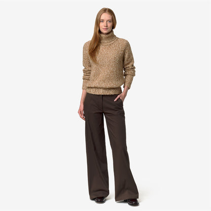 CORINE COCCOLA YARN - Maille - Pull-over - Femme - BROWN-WHITE