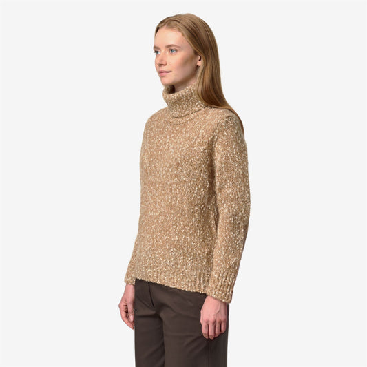 CORINE COCCOLA YARN - Maille - Pull-over - Femme - BROWN-WHITE