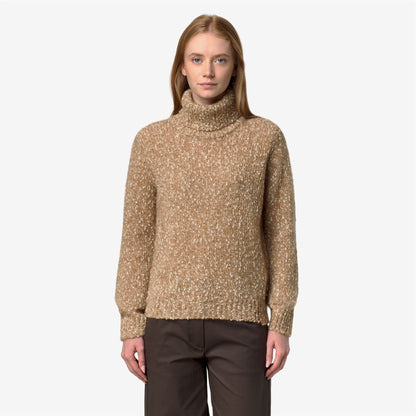 CORINE COCCOLA YARN - Maille - Pull-over - Femme - BROWN-WHITE