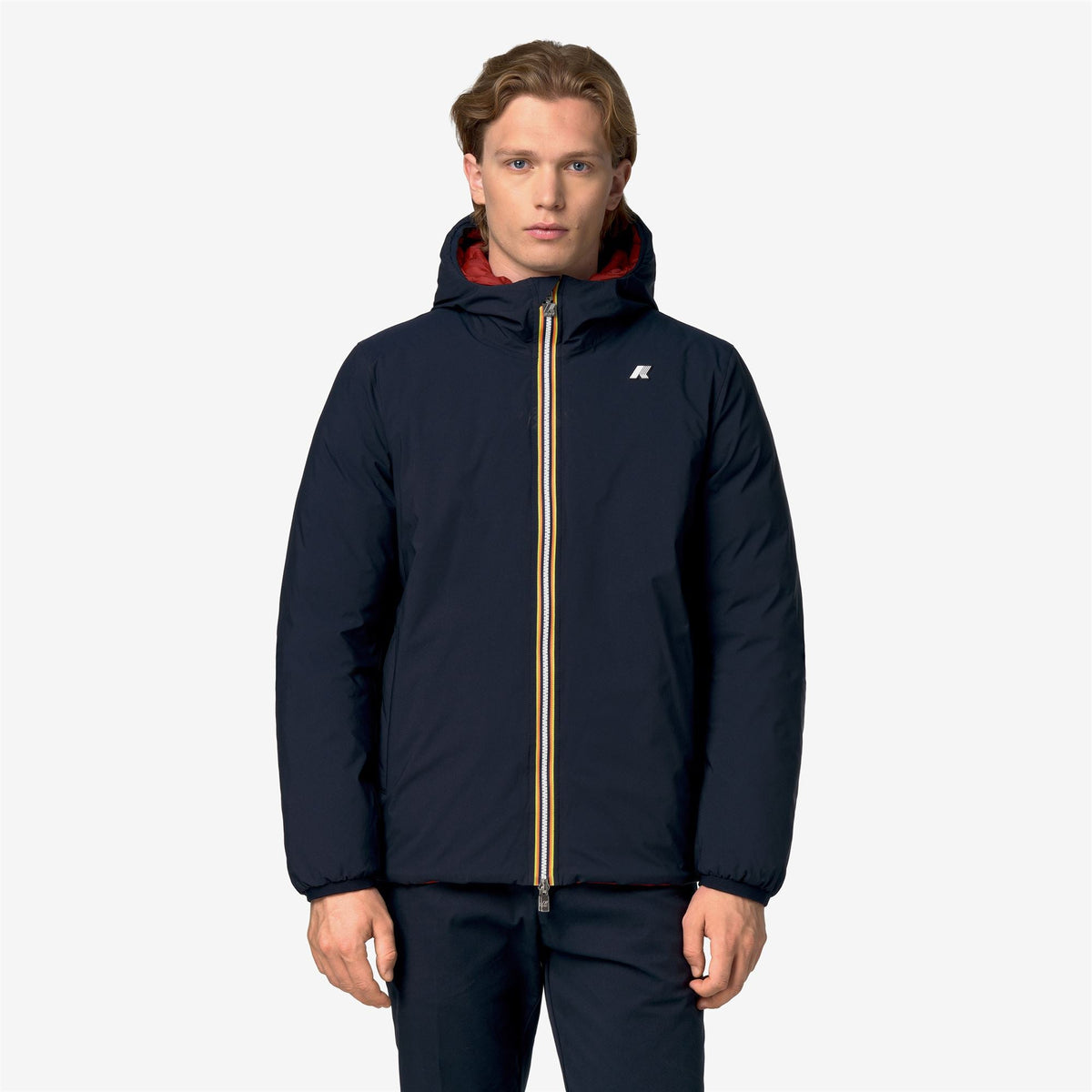 JACK ST THERMO DOUBLE - Vestes - Court - Homme - Blue Depth-Red Dk Chili