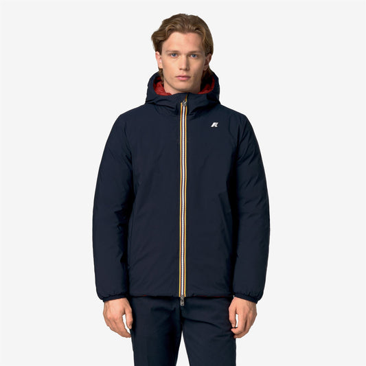 JACK ST THERMO DOUBLE - Vestes - Court - Homme - Blue Depth-Red Dk Chili