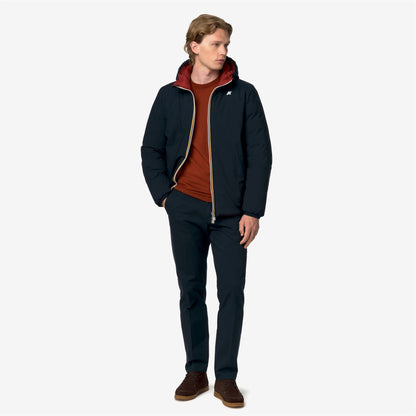 JACK ST THERMO DOUBLE - Vestes - Court - Homme - Blue Depth-Red Dk Chili