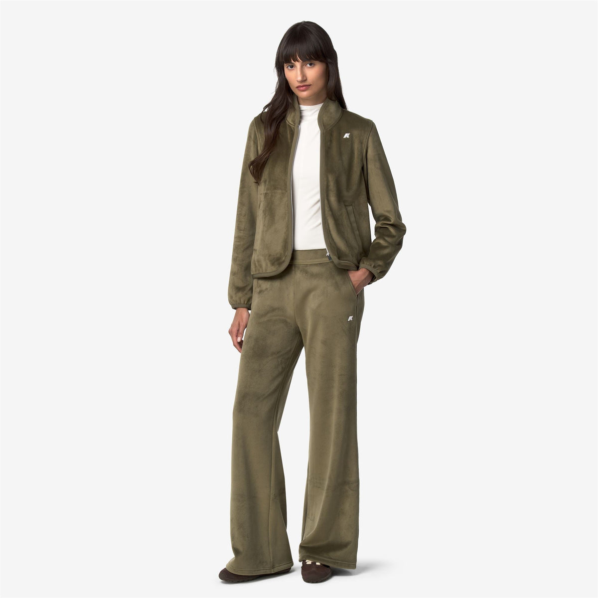 TUDA VELOUR POLAR - Polaire - Veste - Femme - Green Army-Green Army