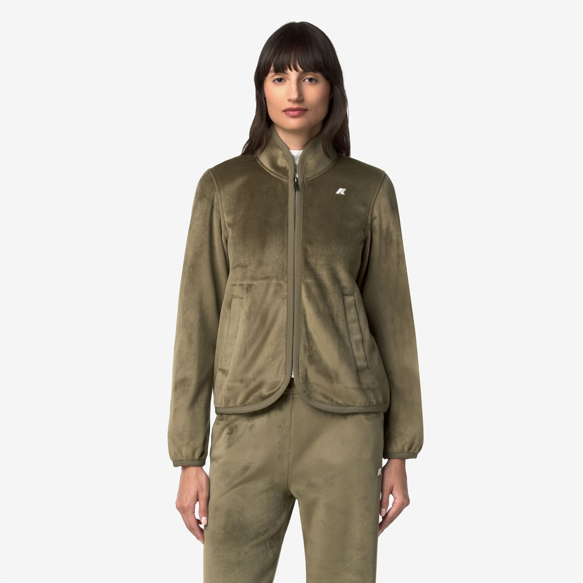 TUDA VELOUR POLAR - Polaire - Veste - Femme - Green Army-Green Army