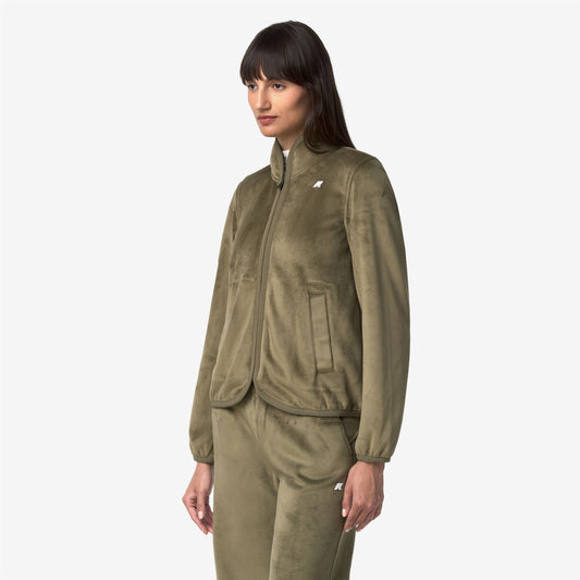 TUDA VELOUR POLAR - Polaire - Veste - Femme - Green Army-Green Army