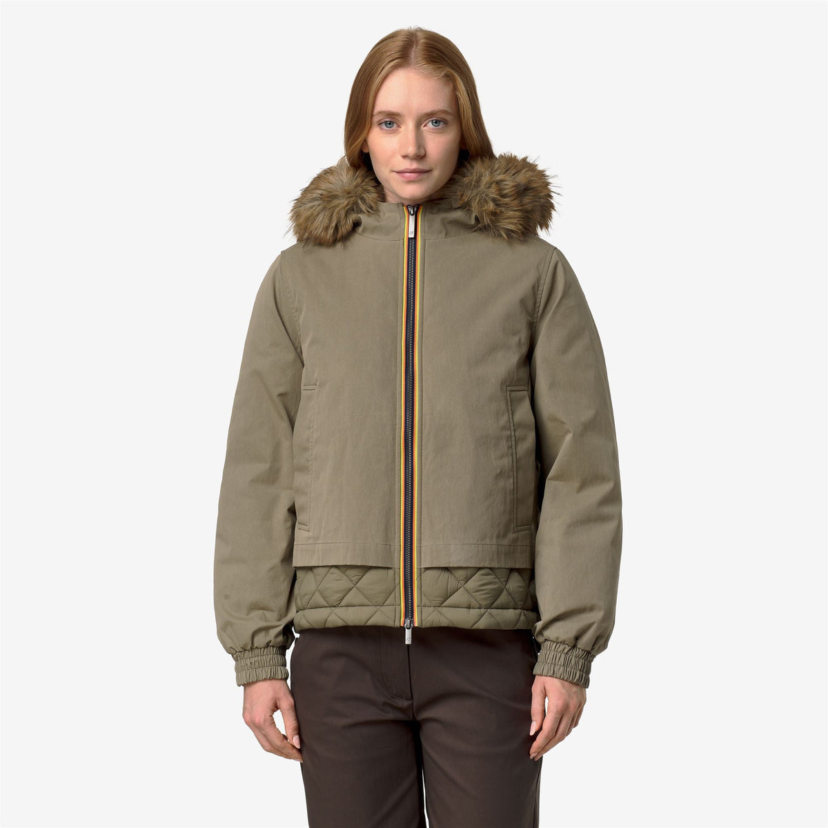 TOSCA WAX COTTON NYLON - Vestes - Court - Femme - Green Army