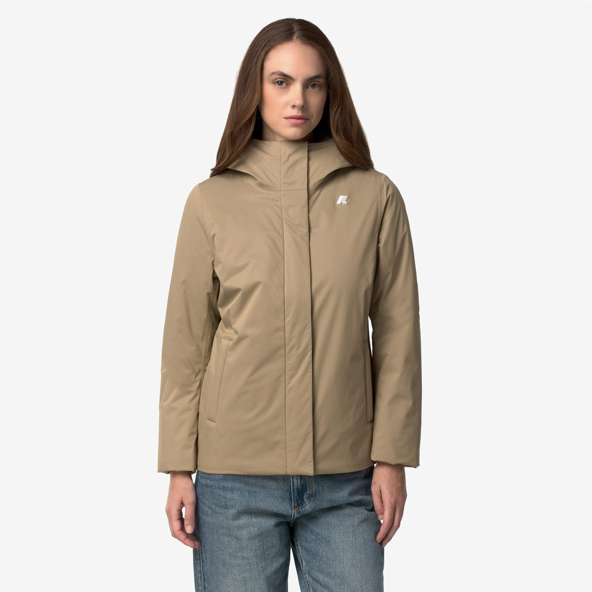 LIL TWILL SOFT BEAVER - Vestes - Court - Femme - Beige Khaki-Grey Warm