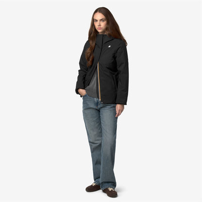 LIL TWILL SOFT BEAVER - Vestes - Court - Femme - Black Pure-Grey Warm