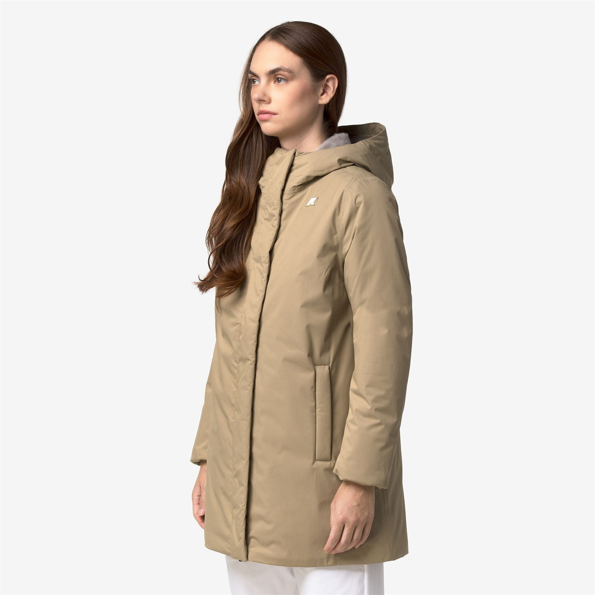 SOPHIE TWILL SOFT BEAVER - Vestes - Longueur 3/4 - Femme - Beige Khaki-Grey Warm