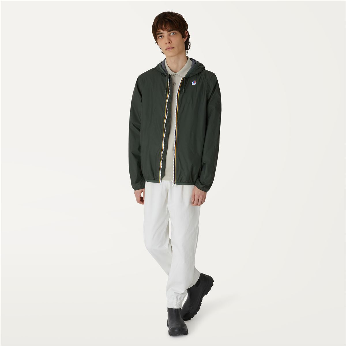 JACQUES NYLON JERSEY - Vestes - Court - Homme - GREEN BLACKISH