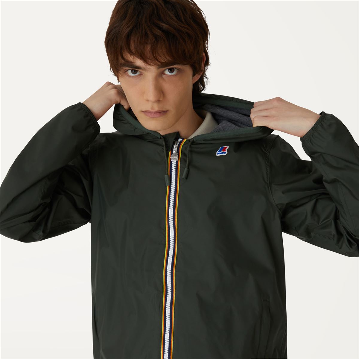 JACQUES NYLON JERSEY - Vestes - Court - Homme - GREEN BLACKISH